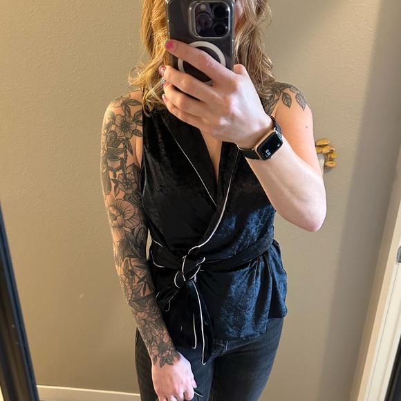 Free People Intimately Velvet Wrap Top - Picture 5 of 6